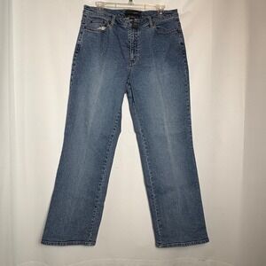 Venezia Womens Size 16 Average Straight Leg Blue Jeans Medium Wash Stretch Y2K